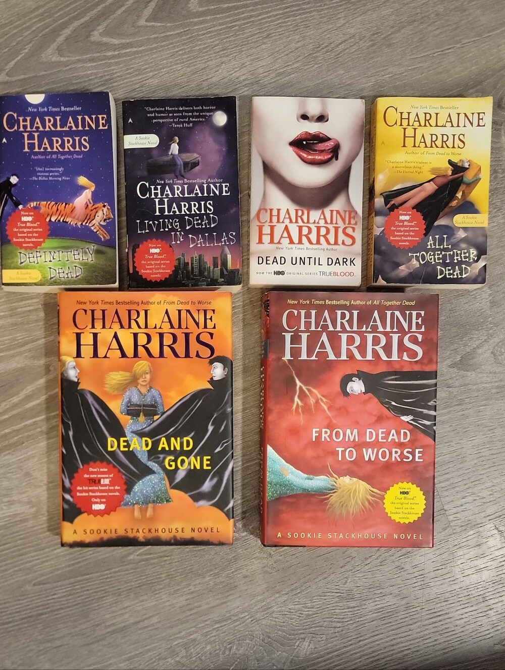 Six Books By CHARLAINE HARRIS  Two Hardcover And Four Paperbacks.